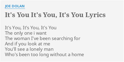 it's you lyrics|IT'S YOU .